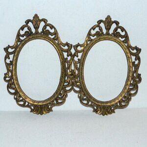 Pair Of Vintage Brass Decorative Brass Frames From Italy